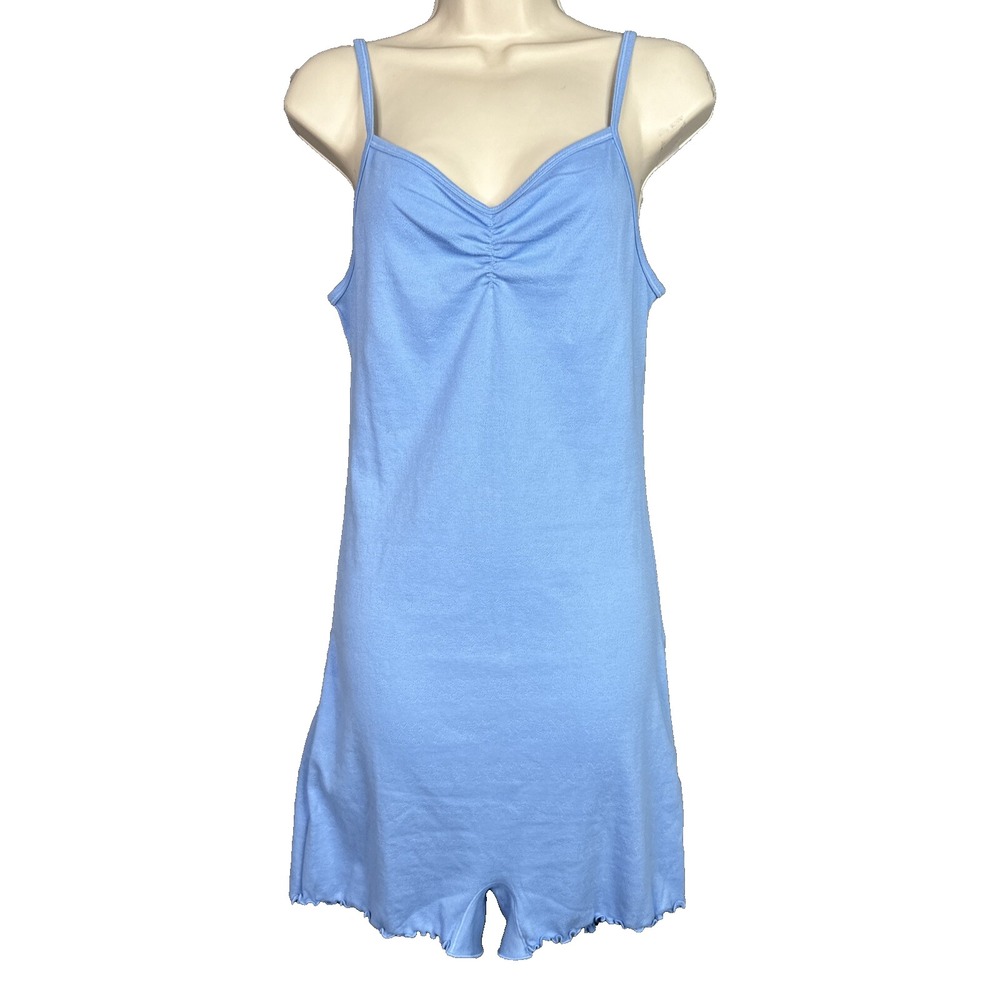 SKIMS Soft Lounge Romper Womens 3X Iris Blue Pointelle Stretch Pajama NWT